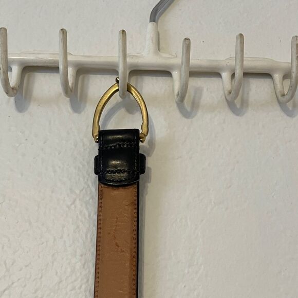 Vintage Black Coach Belt, Size Small
